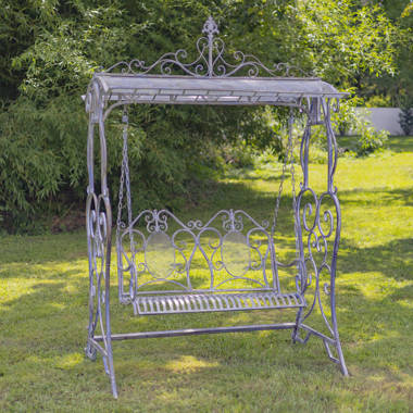 Metal swing seats online garden